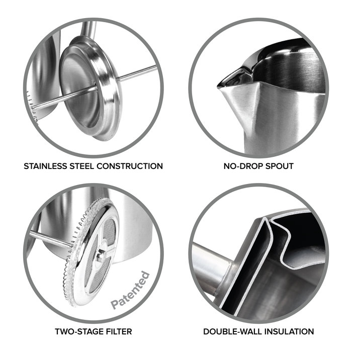 Frieling Brushed Stainless Steel French Press & Reviews Wayfair